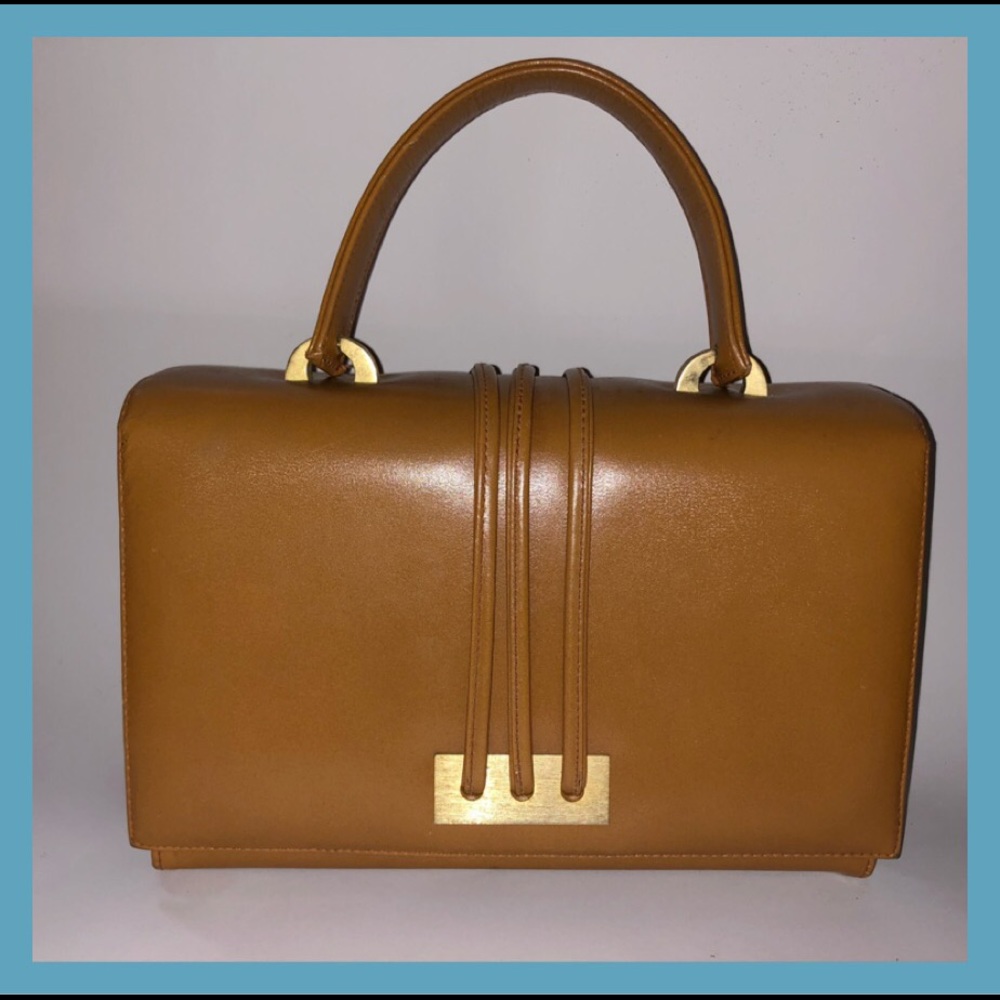 CORET caramel petite HANDBAG made in Canada VG